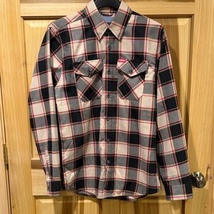 Dixxon Men's Plaid flannel - Black, Red, Cream